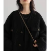 2023 Autumn/Winter Returnism Autumn Chanel-style woolen coat, women's heavy industry long-sleeved retro V-neck tweed top details Picture